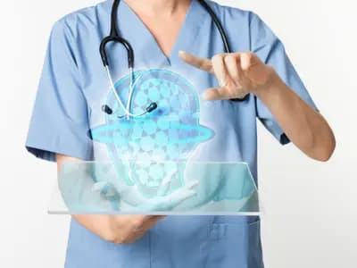 A clinician reviewing digital health information with a patient