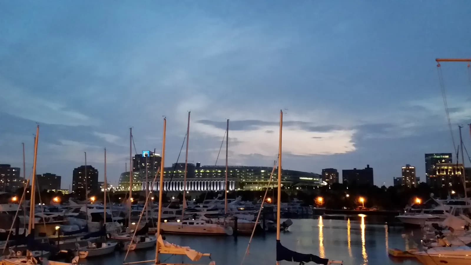 Soldier Field in Chicago, home of the Bears, photographed in August 2014 and not on the night of this game