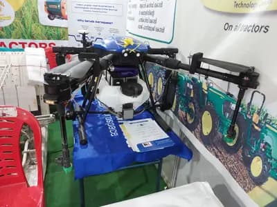 A mapping drone surveying fields and rangeland from low altitude