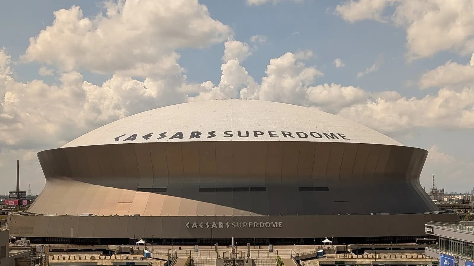 The exterior of Caesars Superdome in New Orleans, photographed on 10 September 2025, a file photograph and not from Monday's game