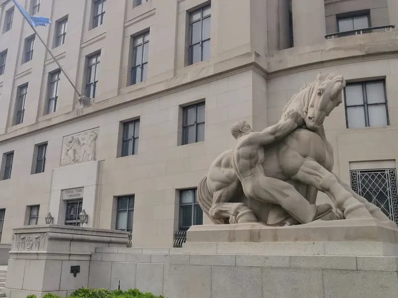 The Federal Trade Commission's Apex Building headquarters in Washington DC, the agency that opened the investigation described in this report, photographed in May 2021