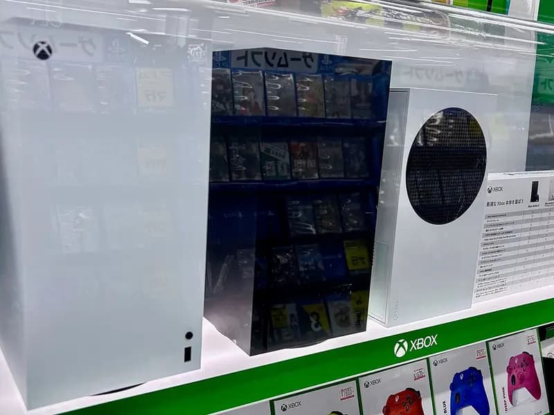 Xbox Series X and Xbox Series S consoles on display in a shop in Nagoya, Japan, photographed on 18 January 2025, a file photograph illustrative of the platform and not a scene from the game