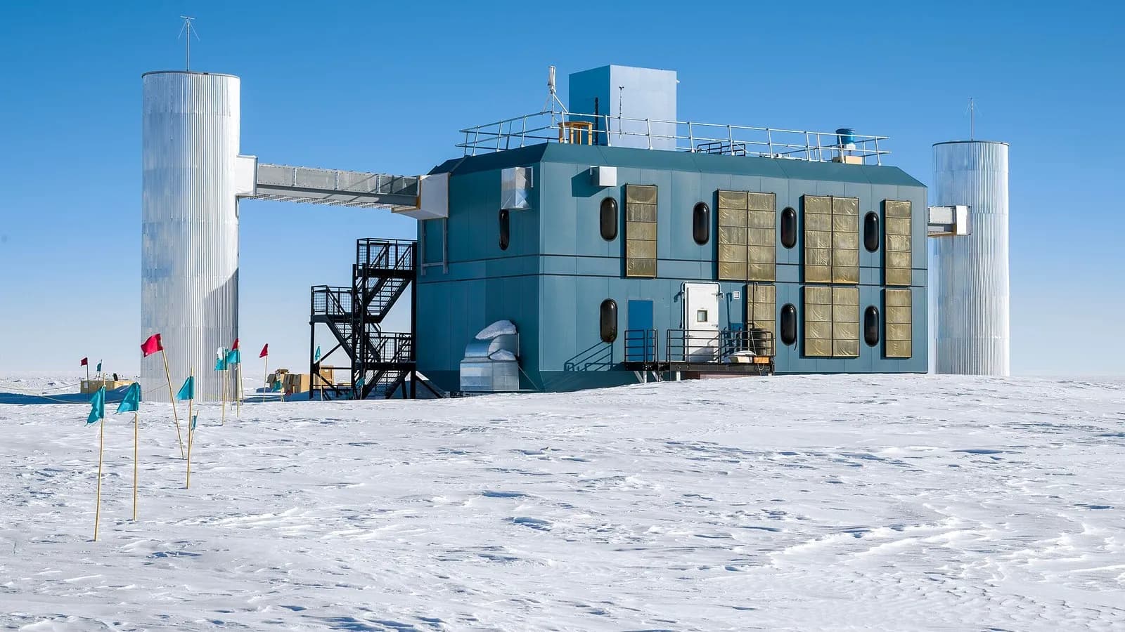 The IceCube Laboratory at the South Pole, the surface building of the IceCube Neutrino Observatory, photographed on 6 January 2023