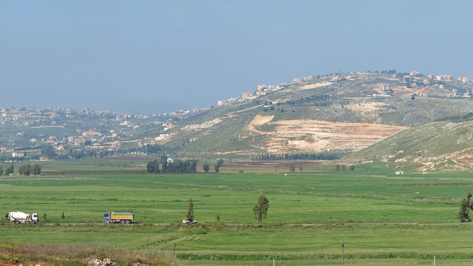 The hills around Khiam in Nabatieh governorate, southern Lebanon, the district in which Kfar Rumman lies, photographed in 2013