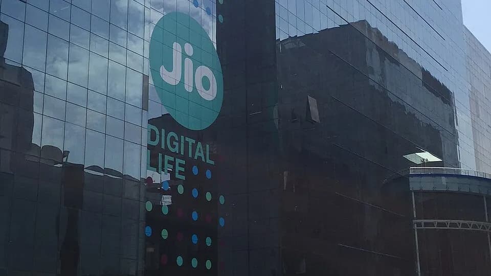 The glass facade of a Jio office building at the Reliance Corporate Park in Navi Mumbai, photographed in May 2016, a file photograph of a Jio building and not of the IPO filing