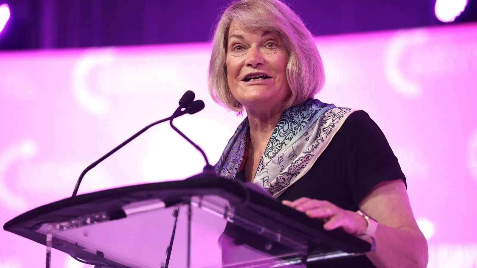 Senator Cynthia Lummis of Wyoming, the Clarity Act's lead Republican negotiator, speaking at a conference in 2021