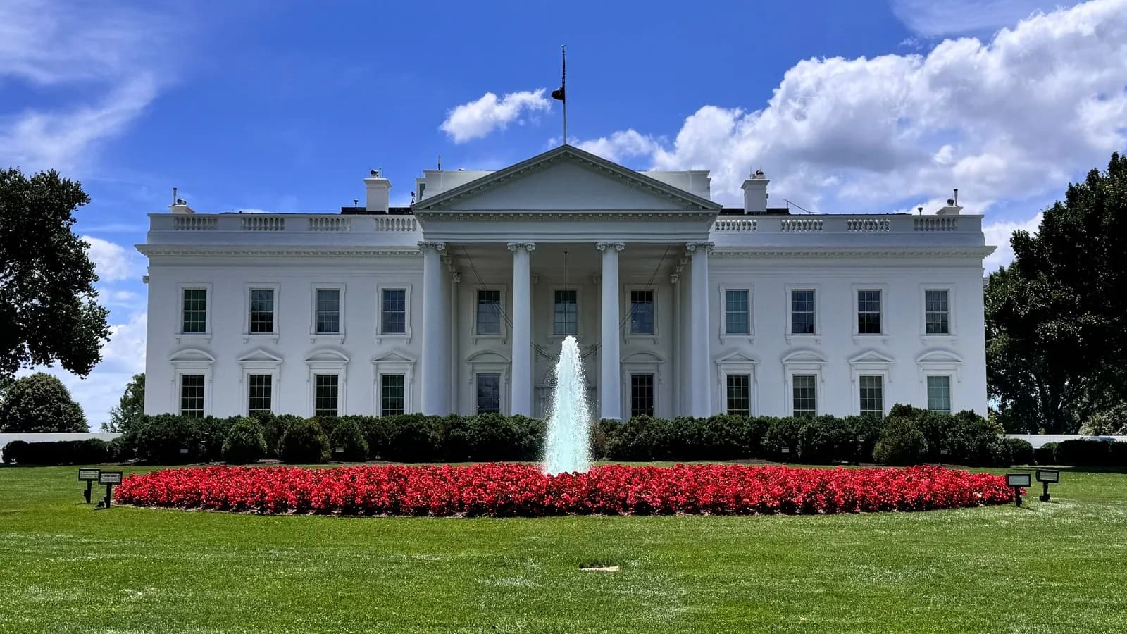 The north front of the White House in Washington DC, where the accord was signed, photographed in June 2024